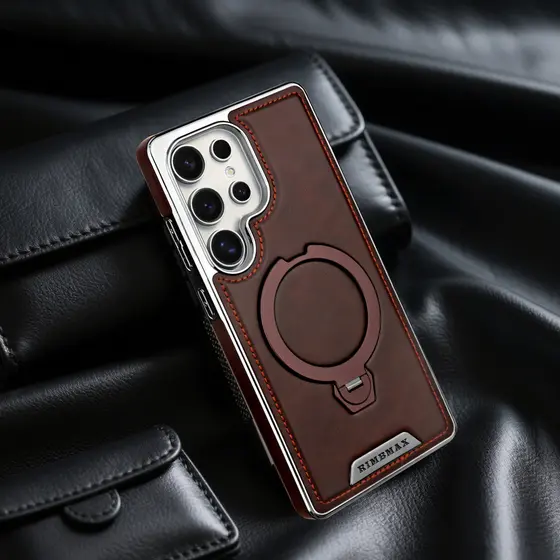 360 ° Capa De Couro Com Suporte Giratório , Para Samsung Galaxy S24 S23 S25 S26 Ultra S25Edge , Carregamento Sem Fio , P