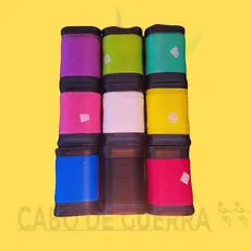Porta linha oval de pipa + 500 jardas nylon 12 unidades. lote promocional
