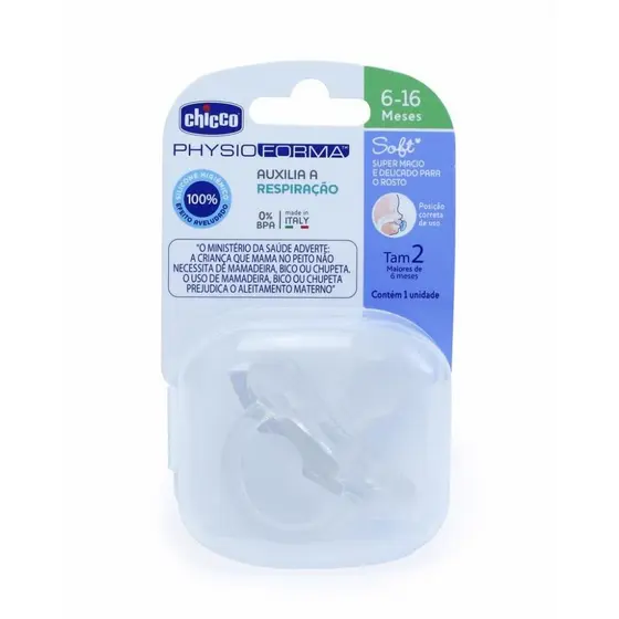 Nova Chupeta Soft Transp Silicone Tam.2 (6-16m) Chicco