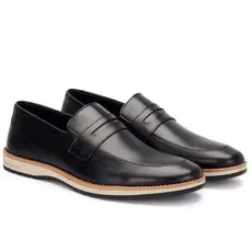 Mocassim Masculino Casual Sintético Loafer Confortável Slip On Sapato Social Leve Trabalho Dia a Dia