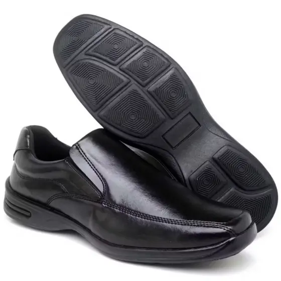 Sapato Masculino Couro Legítimo Conforto Casual Social Executivo Trabalho Antiderrapante Premium