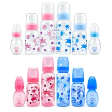 Kit Mamadeiras para Bebê Recém-Nascido 3 Unidades 60ml 140ml 240ml