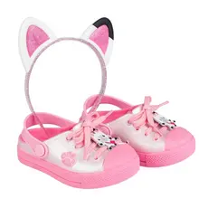 Sandalia Babuche Infantil Papete Menina Gabby e Tiara Orelha