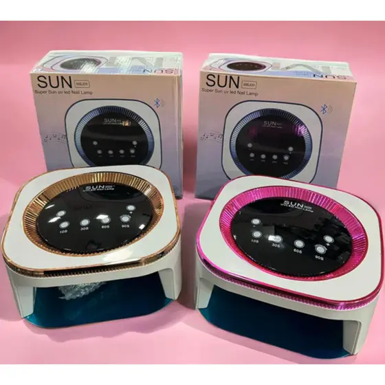 Cabine Portátil Sun Secagem Unha Gel Cabine de Led Secadora de Unhas Com Bluetooth Bivolt Alto-Falante Forninho de Unha