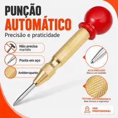 Punção Automático Marcardor de Centro Punch Marca Furo Em Ferro Chapa de Metal
