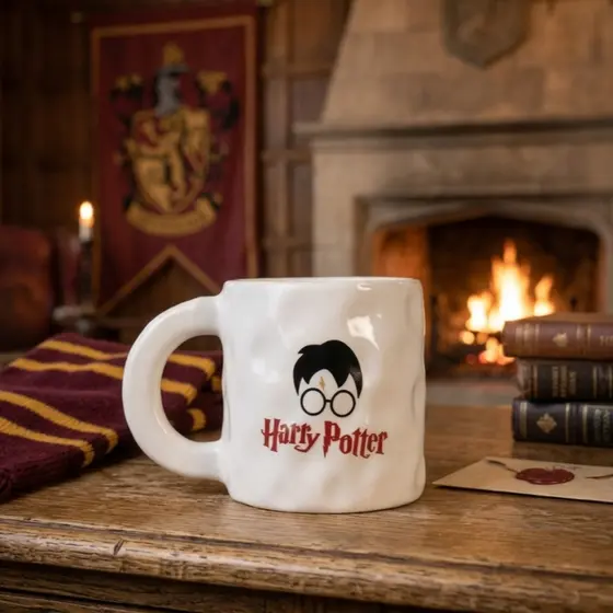 Caneca Temática Harry Potter Minimalista 3D Geek Presente Criativo Cerâmica