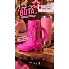 Porta Copo para Lata Bota Country boiadeira ana castela Personalizado – Boiadeira Rodeio com Nome