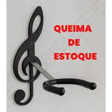 Suporte de Violão de Parede 𝄞 - Violão, Guitarra, Baixo, Ukulele – Design Clave de Sol