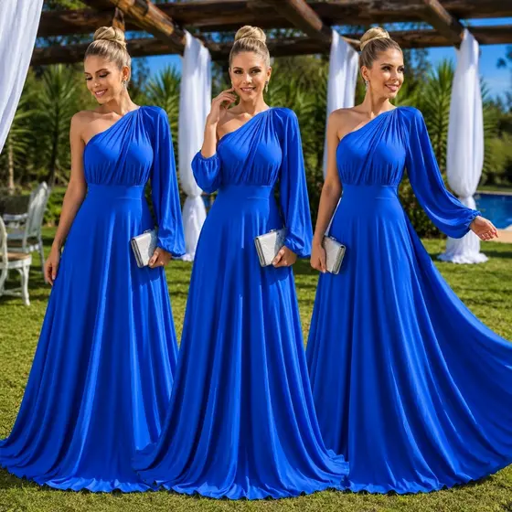 Vestido longo Feminino Madrinhas Festas Casamento Batizado Formatura Ana Bela