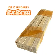 Kit 10 Sarrafo Ripinha Quadradinho de Madeira 2x2cm Artesanato Ripa Diy Mosquiteiro