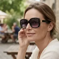 Óculos De Sol Feminino Quadrado uv 400 acetado