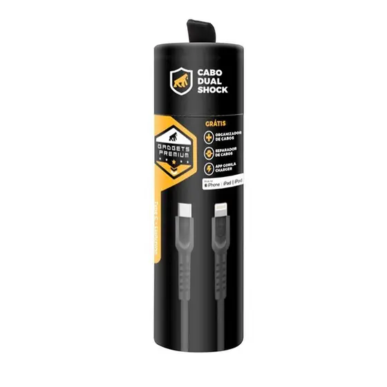 Cabo USB Tipo C para Tipo C Gshield 1,2m – Carregamento Rápido e Alta Resistência