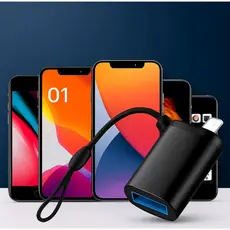 Adaptador OTG A'Gold Lightning USB-C para USB Original