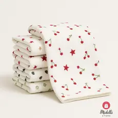 Kit 5 Panos De Copa Microfibra Toalha Estampada Cozinha 35x60