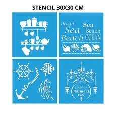 Stencil Jóia - 30X30cm Molde Vazado Pintura Tecido Mdf Madeira Parede Camiseta Pano Prato