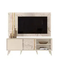 Painel com Bancada Para TVs até 65" Combo Cronos 147x160x36,5cm Madetec