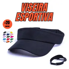 Viseira Lisa Boné Verão Esportivo Ajustável Corrida