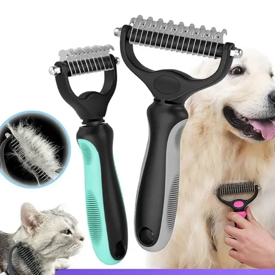 Desembolador Removedor De Pelos Longos Escova Pente Para Cachorro Gato Pet Rake Rasqueadeira