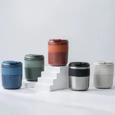 Copo Térmico Caneca Compacto de Chá Água Café Aço Inox Antiderrapante 280ml