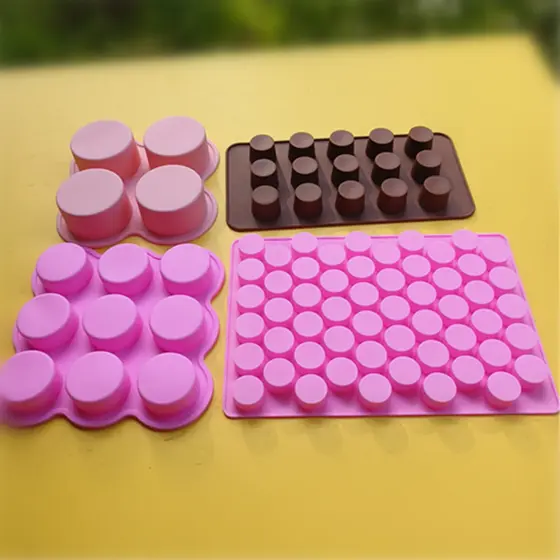 Molde cilíndrico de Silicone pequeno grande molde cilíndrico molde de Chocolate de bolo de doces