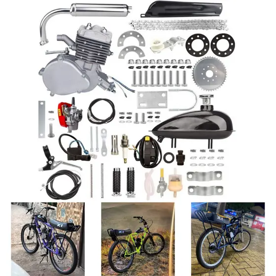 Kit Completo Motor Para Bike 80 Cilindradas Bicicleta Motorizada Potente