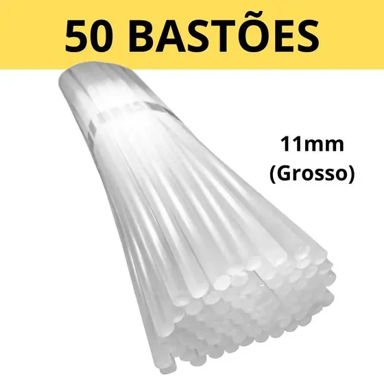 Bastão de Cola Quente Grosso 11mm Refil com 10/20/30/40/50 Unidades Tubo para Pistola Cola Quente