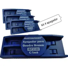 Kit 4 Apagador para Quadro Branco MP3100 com Imã Masterprint Apagadores Para Quadro Branco