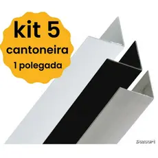 Cantoneira Em L Alumínio Branca, Polida, Preta Barra 1 Metro 1" Polegada