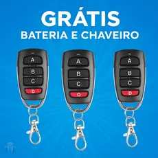 Controle Portão Eletrônico 433MHz Bateria Inclusa  Pronto para Uso  PPA Garen IPEC JFL