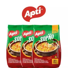 3 Sopão Apti Carne Com Macarrão e Legumes 180g