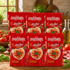 Kit 6 Molhos de tomates refogado Predilecta 300g Sachê