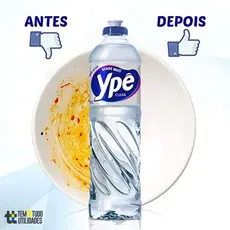 02 Detergentes Ypê Clear Lava-Louças Líquido 500 ML Rende Mais