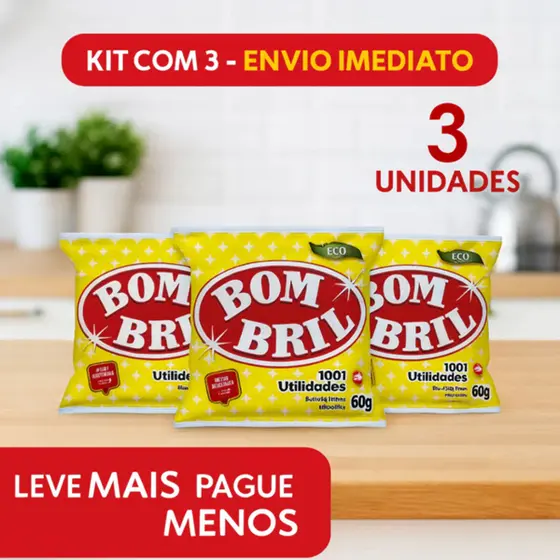 Lã de Aço Bombril – 1001 Utilidades, Limpeza Prática e Brilho Imediato