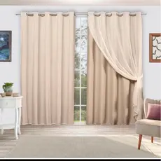 Cortina 4,00 X 2,70 Semi Blackout Voil Liso Em Microfibra Quarto Ou Sala - Promoção Limitada