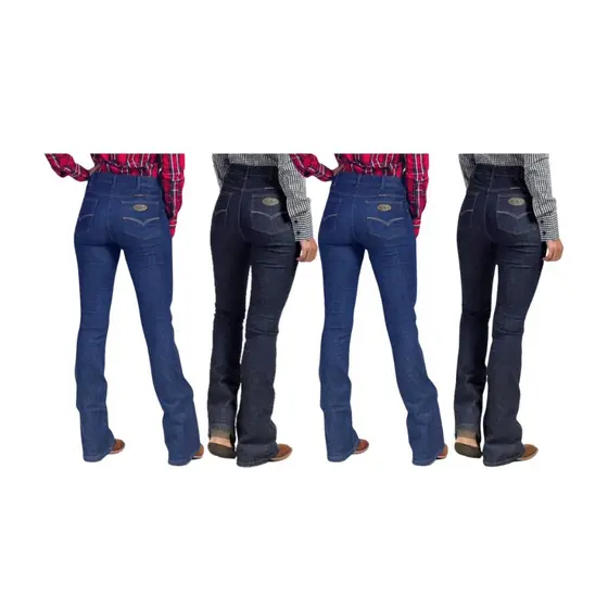 Kit com 4 Calças Feminina Jeans Country Lycra Ref: 1228