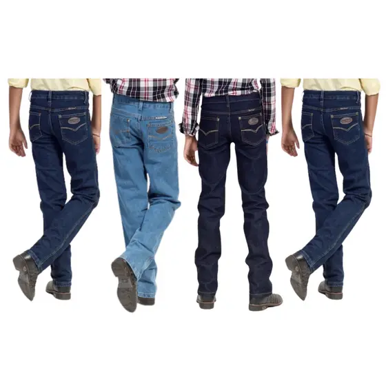 Kit com 4 Calças Jeans Country Infantil Marca Estilo Country Ref: 1014