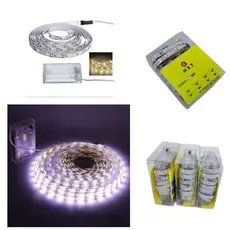 2 Metros Fita de LED 120 Led De Pilha Branca Amarela Colorido Iluminação Forte