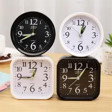 Despertador Redondo E Quadrado Relógio De Cabeceira Mesa Bateria Analógico Despertador Snooze Para Casa