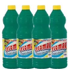 KIT 4 ÁGUA SANITÁRIA 1 LITRO CADA CLORO ATIVO