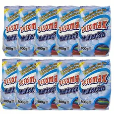 KIT 10 Lava Roupas pó Biodegradável 800g cada Desomax Sabão Detergente