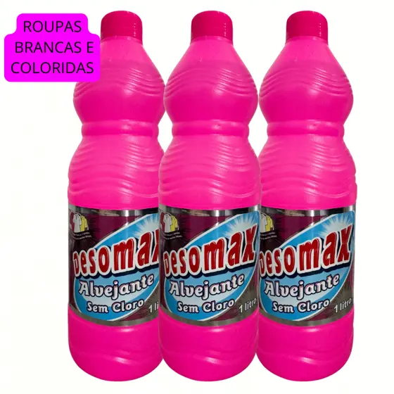 Tira Manchas Roupas Brancas e Coloridas Alvejante Sem Cloro
