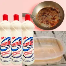 Kit 3 Detergentes Amoniacal 500ml cada tira gordura panela azulejo cozinha Desomax Desengordurante