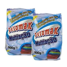 Kit 2 Lava Roupas pó Biodegradável 800g cada Desomax Detergente