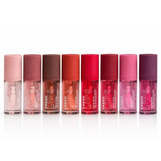 Lip Oil Fresh Ruby Rose Gloss Labial Hidratante Brilho Natural Óleo Labial- Várias Cores