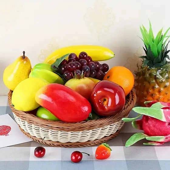 10 a 12 Frutas Sortidas Artificiais Decorativas - FRUTA PEQUENA