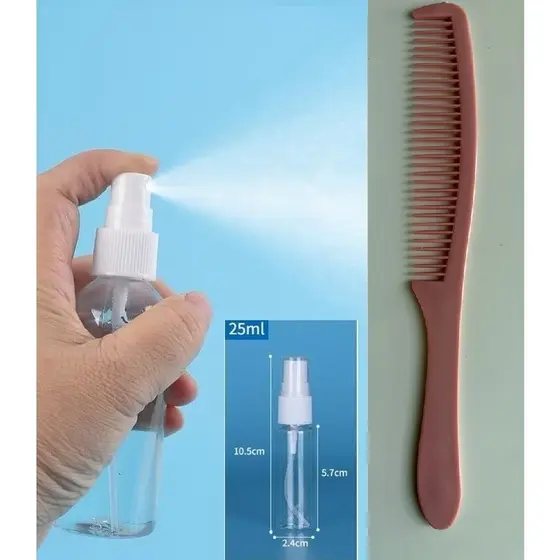 1 Conjunto De Ferramentas De Despertar : Frasco De spray Vazio De 1 Unidade + Pente + Instruções,Para Acordar O Cabelo