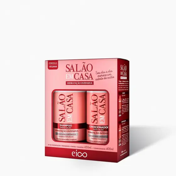 Kit Eico Salão em Casa Hidratação Intensiva Shampoo 450ml + Condicionador 400ml