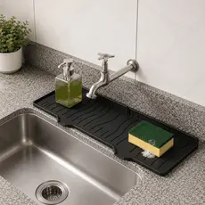 Tapete Escorredor Pia Protetor Silicone Louça Cozinha Água Bancada Torneira Mesa