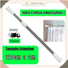 Varão Extensível Para Cortina de Banheiro
