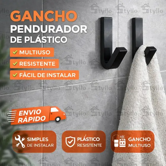 Gancho Adesivo Dupla Face Multiuso